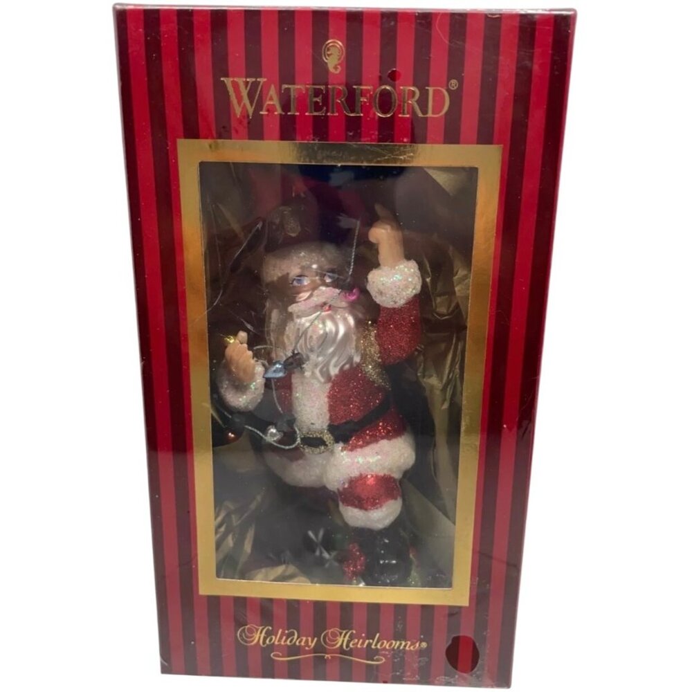 Waterford Santa Ornament Holiday Heirlooms New In Box 6" Trim The Tree